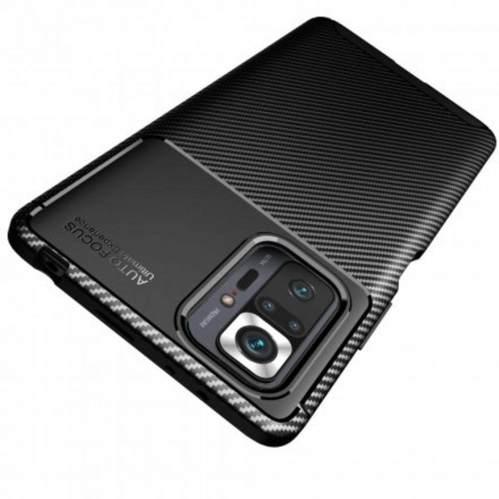Kryt Na Xiaomi Redmi Note 10 Pro Flexibilní Textura Uhlíkových Vláken