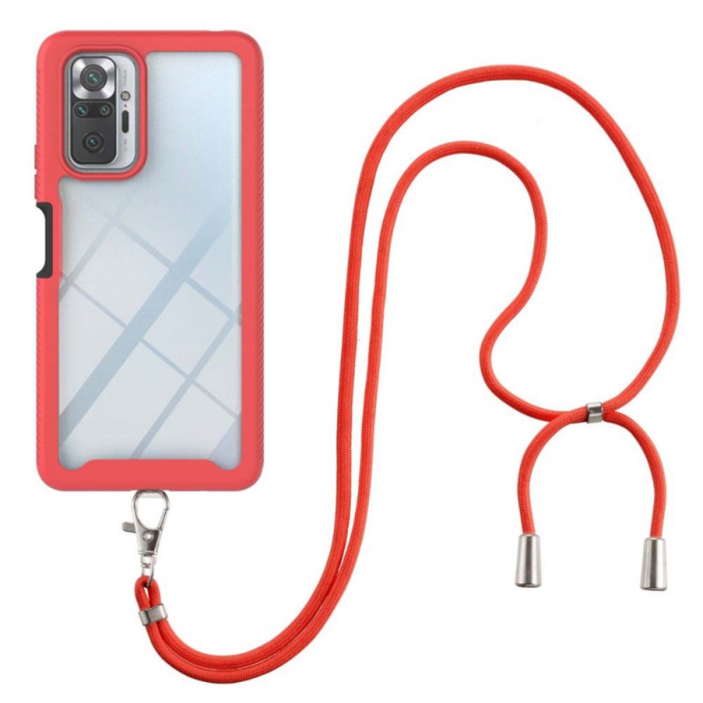 Kryt Na Xiaomi Redmi Note 10 Pro Hybrid S Kabelem A Barevným Obrysem