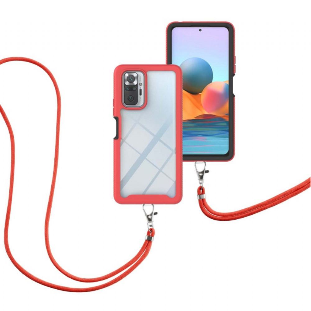 Kryt Na Xiaomi Redmi Note 10 Pro Hybrid S Kabelem A Barevným Obrysem