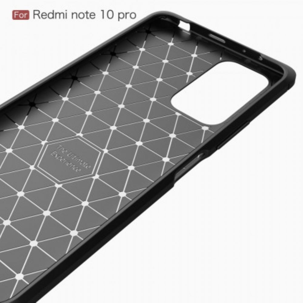 Kryt Na Xiaomi Redmi Note 10 Pro Kartáčované Uhlíkové Vlákno