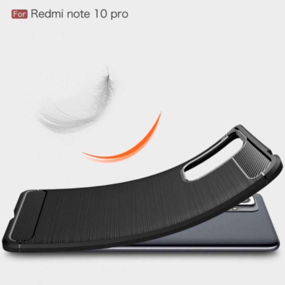 Kryt Na Xiaomi Redmi Note 10 Pro Kartáčované Uhlíkové Vlákno