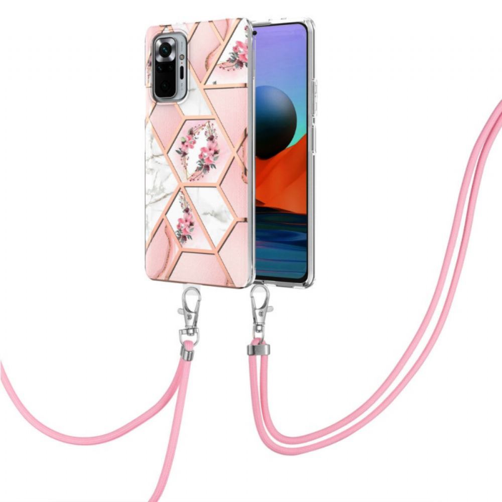 Kryt Na Xiaomi Redmi Note 10 Pro Na Lana Květinová Mramorová Šňůra