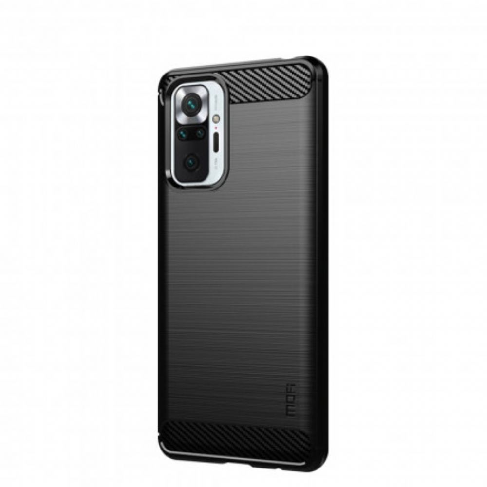 Kryt Na Xiaomi Redmi Note 10 Pro Mofi Kartáčované Uhlíkové Vlákno