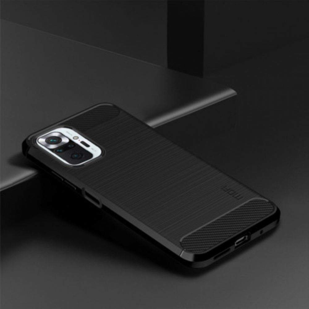 Kryt Na Xiaomi Redmi Note 10 Pro Mofi Kartáčované Uhlíkové Vlákno