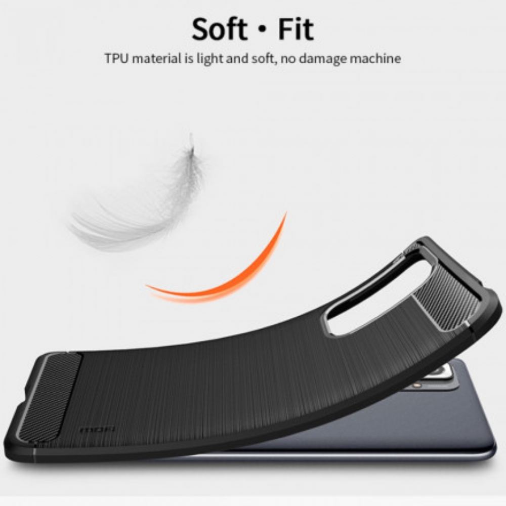 Kryt Na Xiaomi Redmi Note 10 Pro Mofi Kartáčované Uhlíkové Vlákno