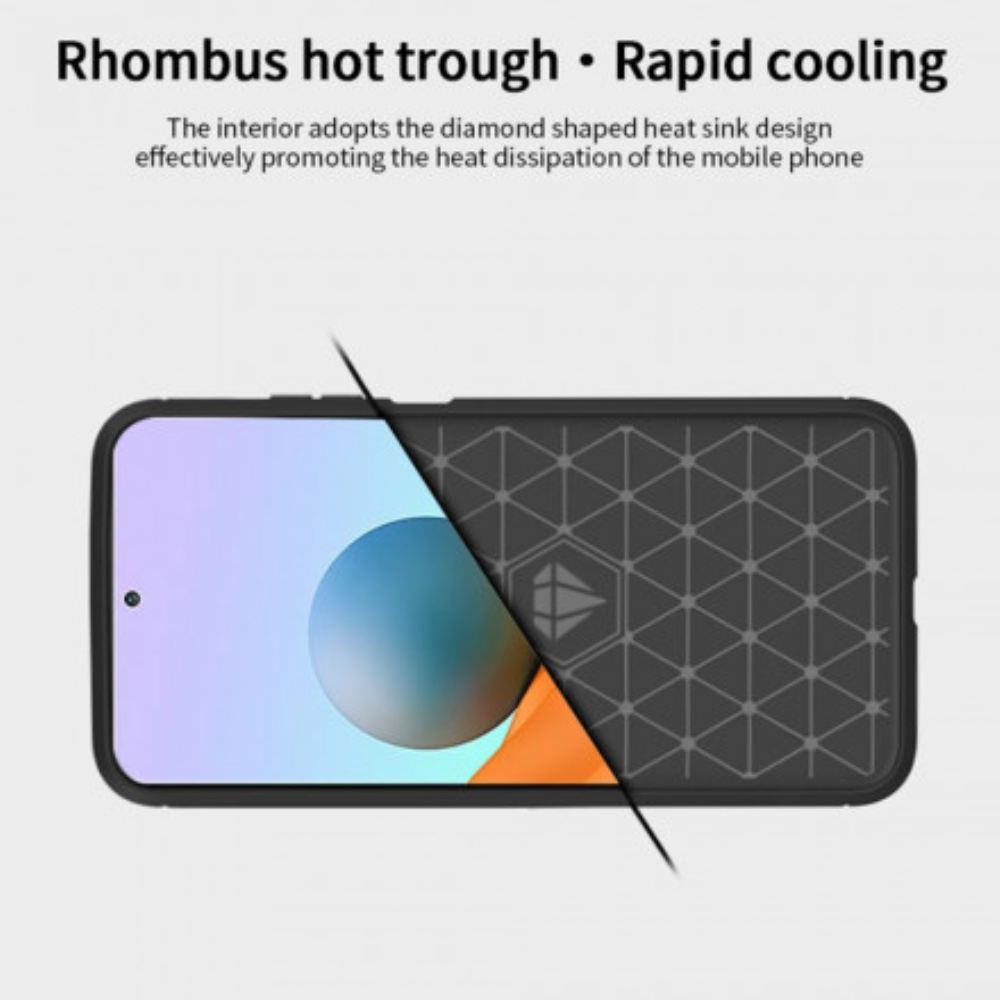 Kryt Na Xiaomi Redmi Note 10 Pro Mofi Kartáčované Uhlíkové Vlákno