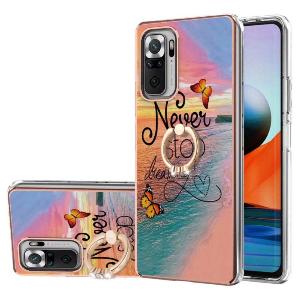 Kryt Na Xiaomi Redmi Note 10 Pro Prstencová Podpora Nikdy Nepřestávejte Snít