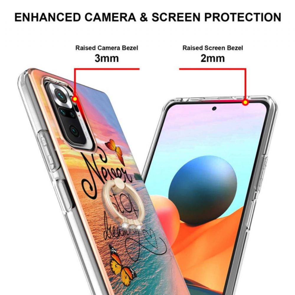 Kryt Na Xiaomi Redmi Note 10 Pro Prstencová Podpora Nikdy Nepřestávejte Snít