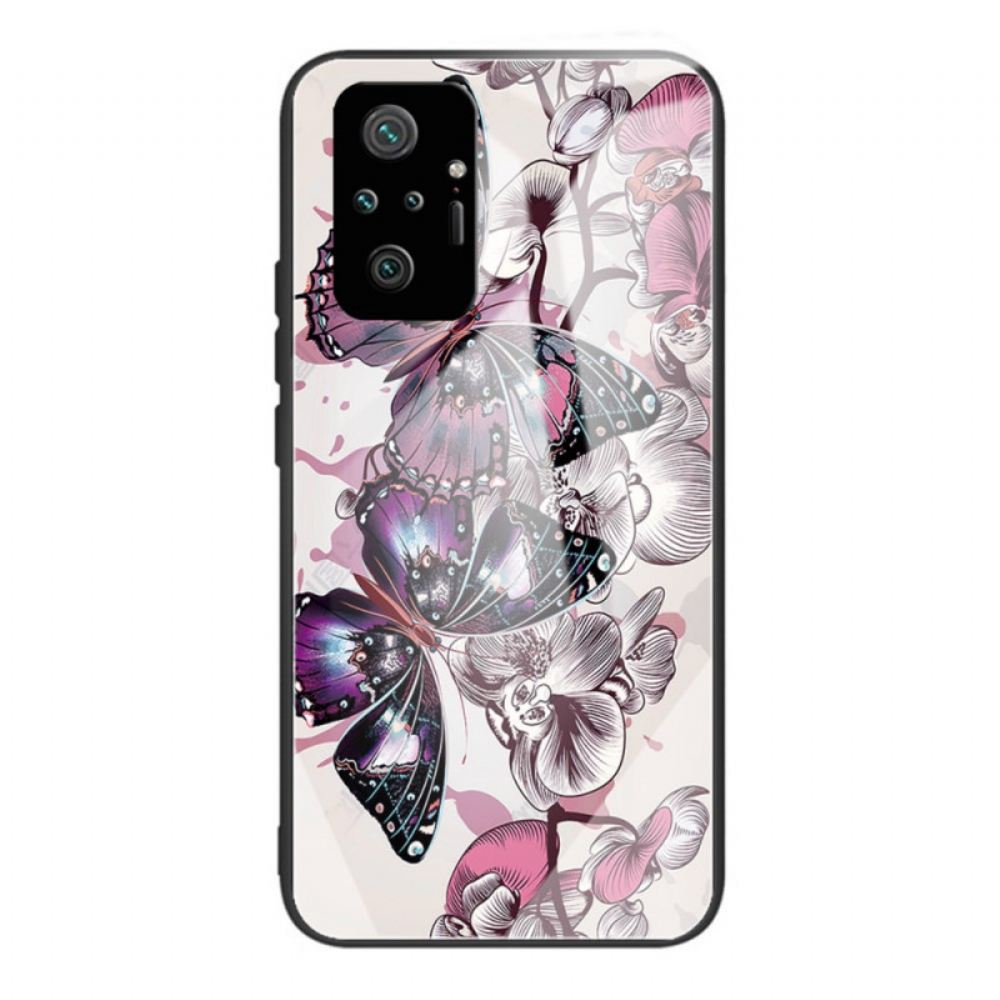 Kryt Na Xiaomi Redmi Note 10 Pro Variace Motýlků Z Tvrzeného Skla