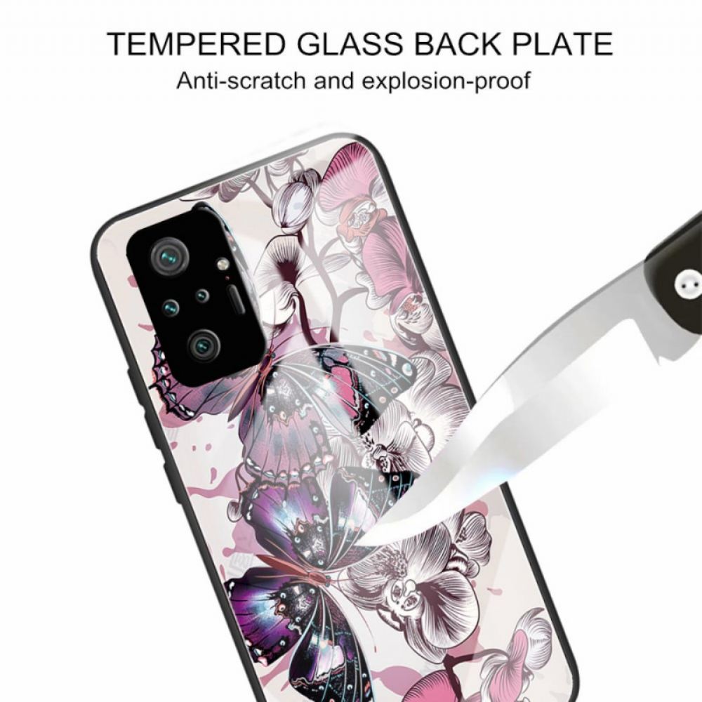 Kryt Na Xiaomi Redmi Note 10 Pro Variace Motýlků Z Tvrzeného Skla