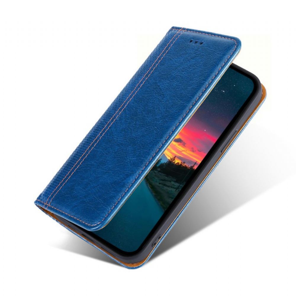 Kryty Na Mobil Na Xiaomi Redmi Note 10 Pro Flipové Pouzdro Litchi Šití Dělenou Kůží