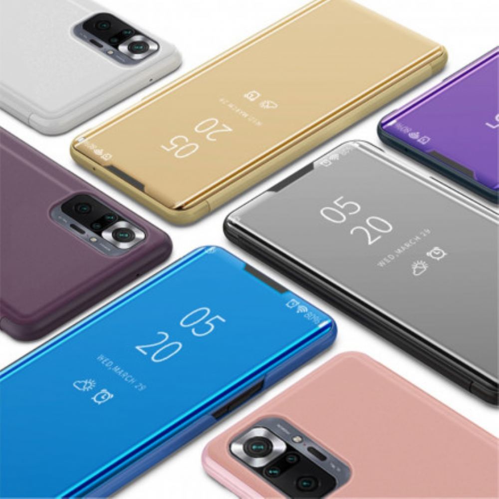 Kryty Na Mobil Na Xiaomi Redmi Note 10 Pro Zrcadlo A Umělá Kůže