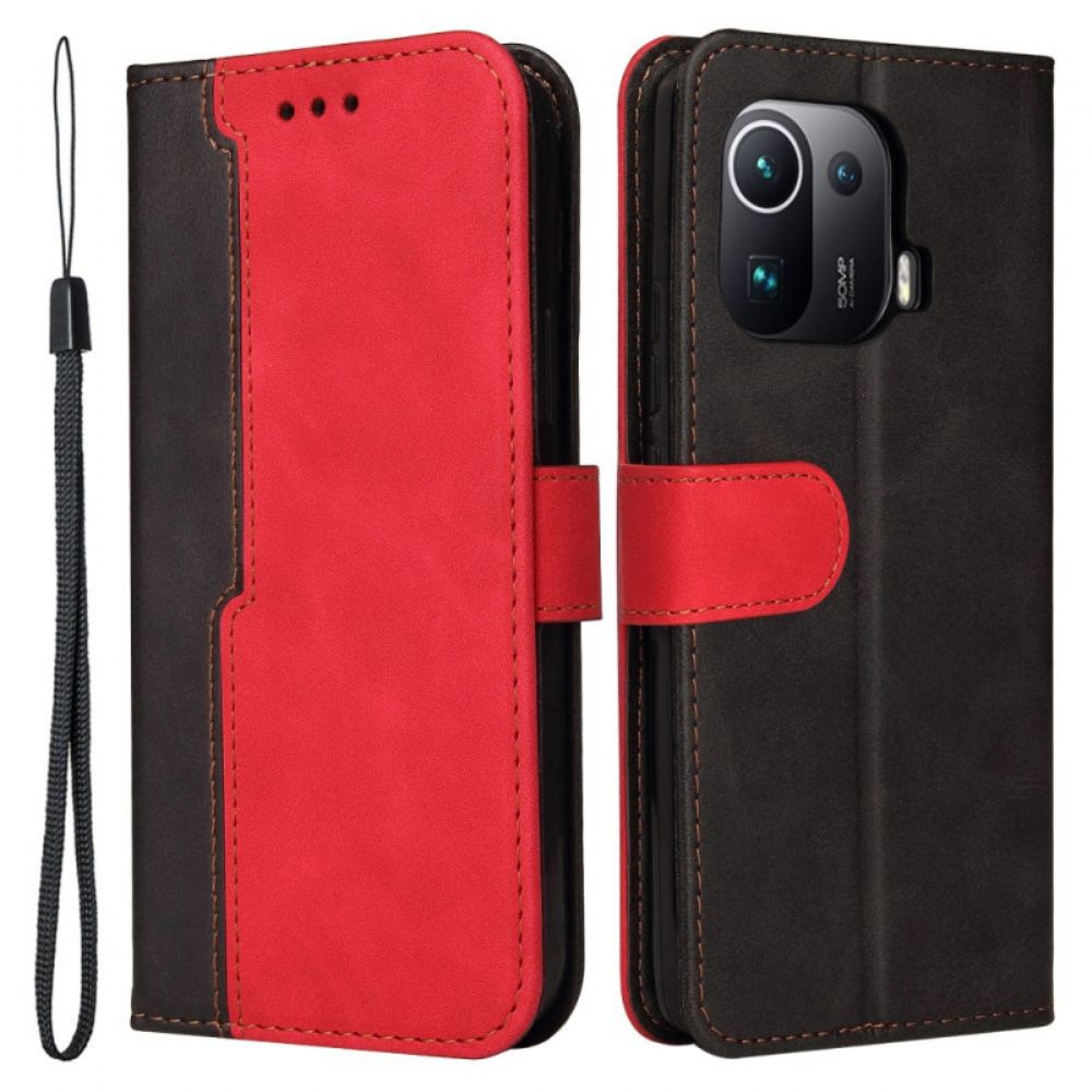 Flipové Pouzdro Na Xiaomi Mi 11 Pro Dvoubarevná