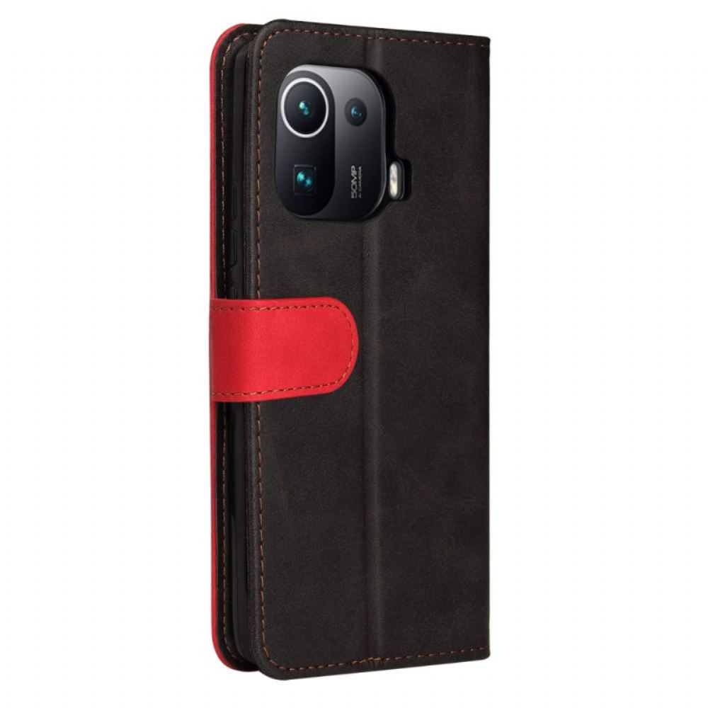 Flipové Pouzdro Na Xiaomi Mi 11 Pro Dvoubarevná