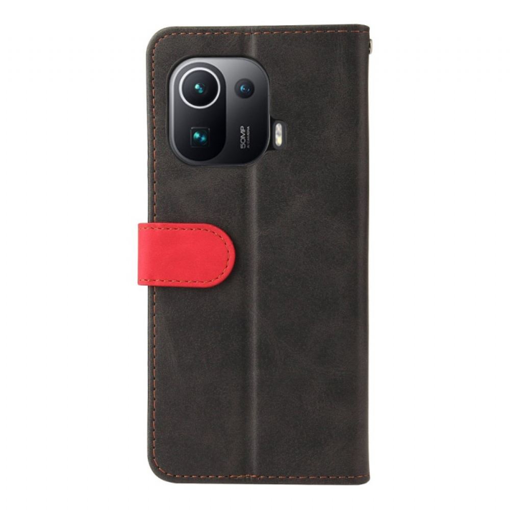 Flipové Pouzdro Na Xiaomi Mi 11 Pro Dvoubarevná