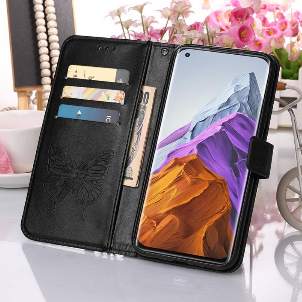 Flipové Pouzdro Na Xiaomi Mi 11 Pro Motýlí Design Se Šňůrkou