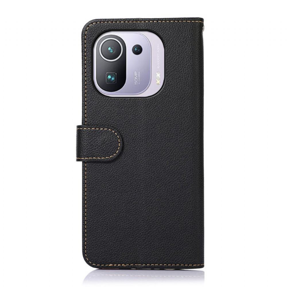 Flipové Pouzdro Na Xiaomi Mi 11 Pro Rfid Khazneh Ve Stylu Liči