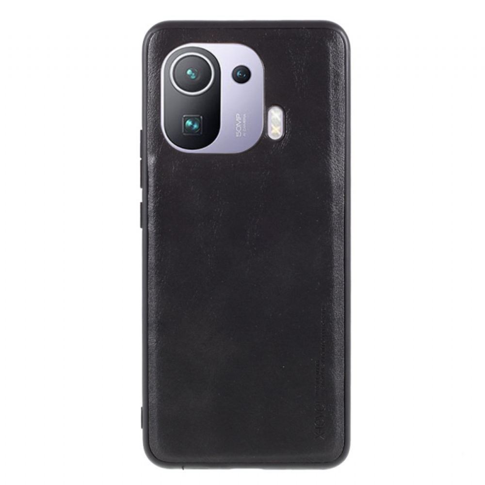Kryt Na Xiaomi Mi 11 Pro Vintage Kožený Efekt X-level