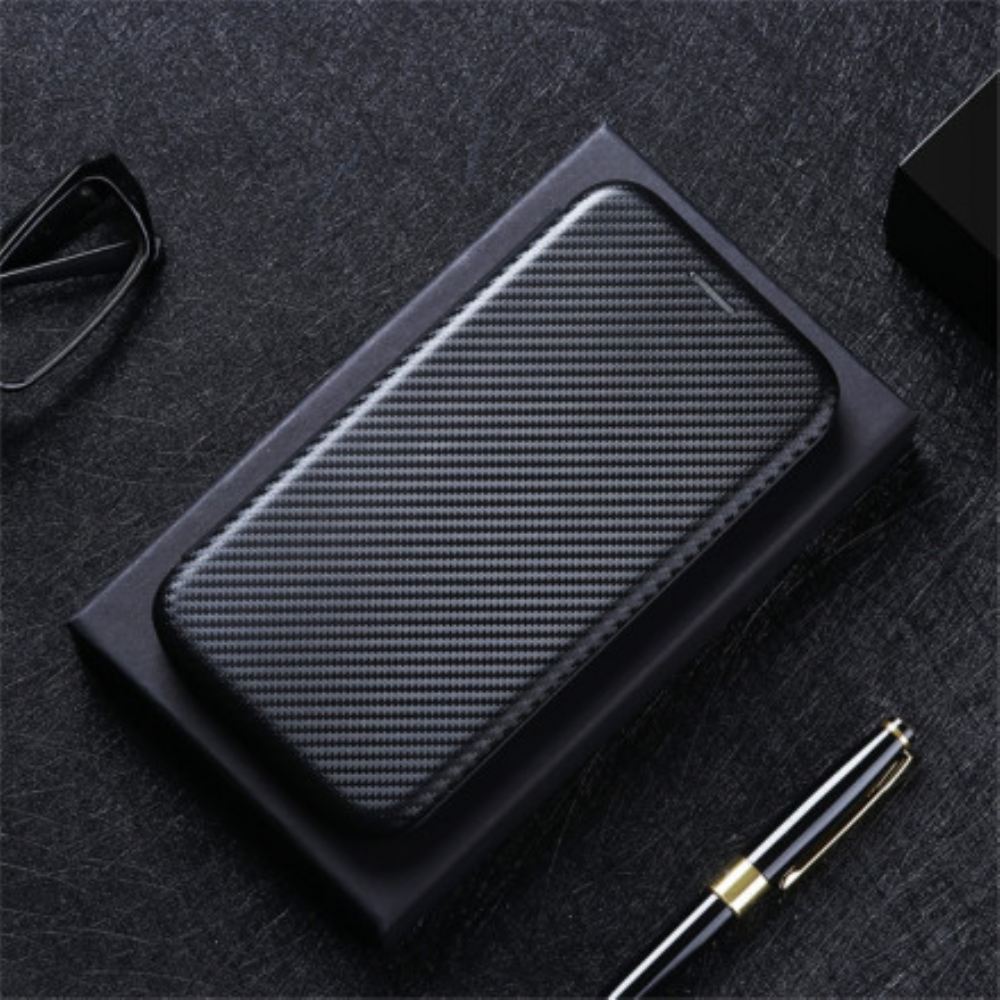 Kryty Na Mobil Na Xiaomi Mi 11 Pro Flipové Pouzdro Uhlíkové Vlákno S Opěrným Kroužkem
