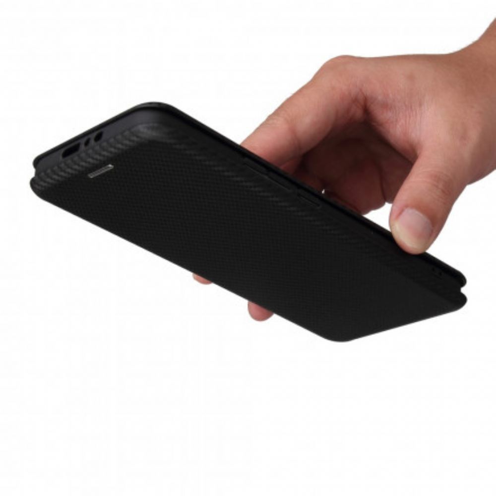 Kryty Na Mobil Na Xiaomi Mi 11 Pro Flipové Pouzdro Uhlíkové Vlákno S Opěrným Kroužkem