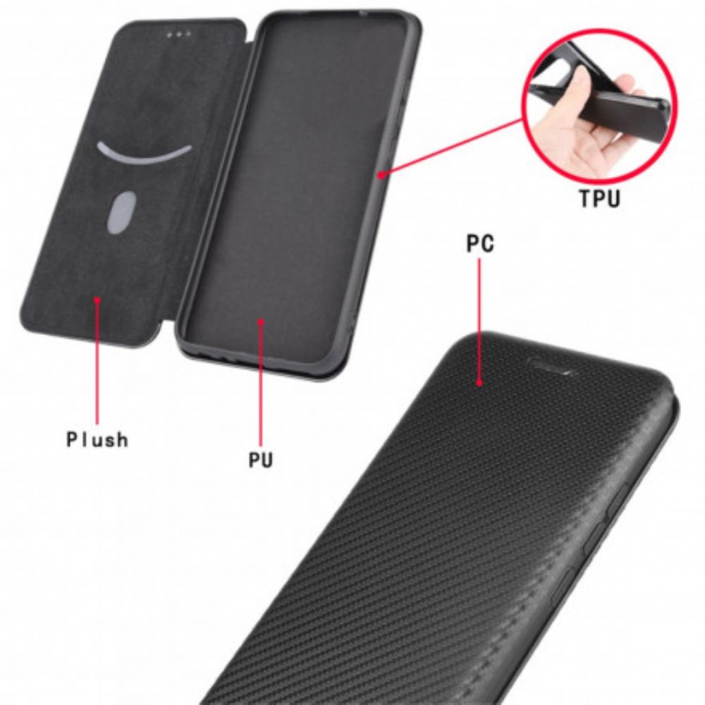 Kryty Na Mobil Na Xiaomi Mi 11 Pro Flipové Pouzdro Uhlíkové Vlákno S Opěrným Kroužkem