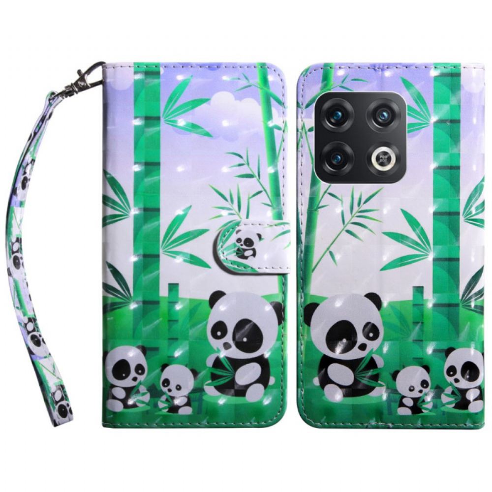 Flipové Pouzdro Na OnePlus 10 Pro 5G Na Lana Tanga Pandy