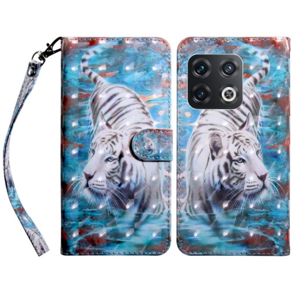Flipové Pouzdro Na OnePlus 10 Pro 5G Na Lana Tanga Tiger