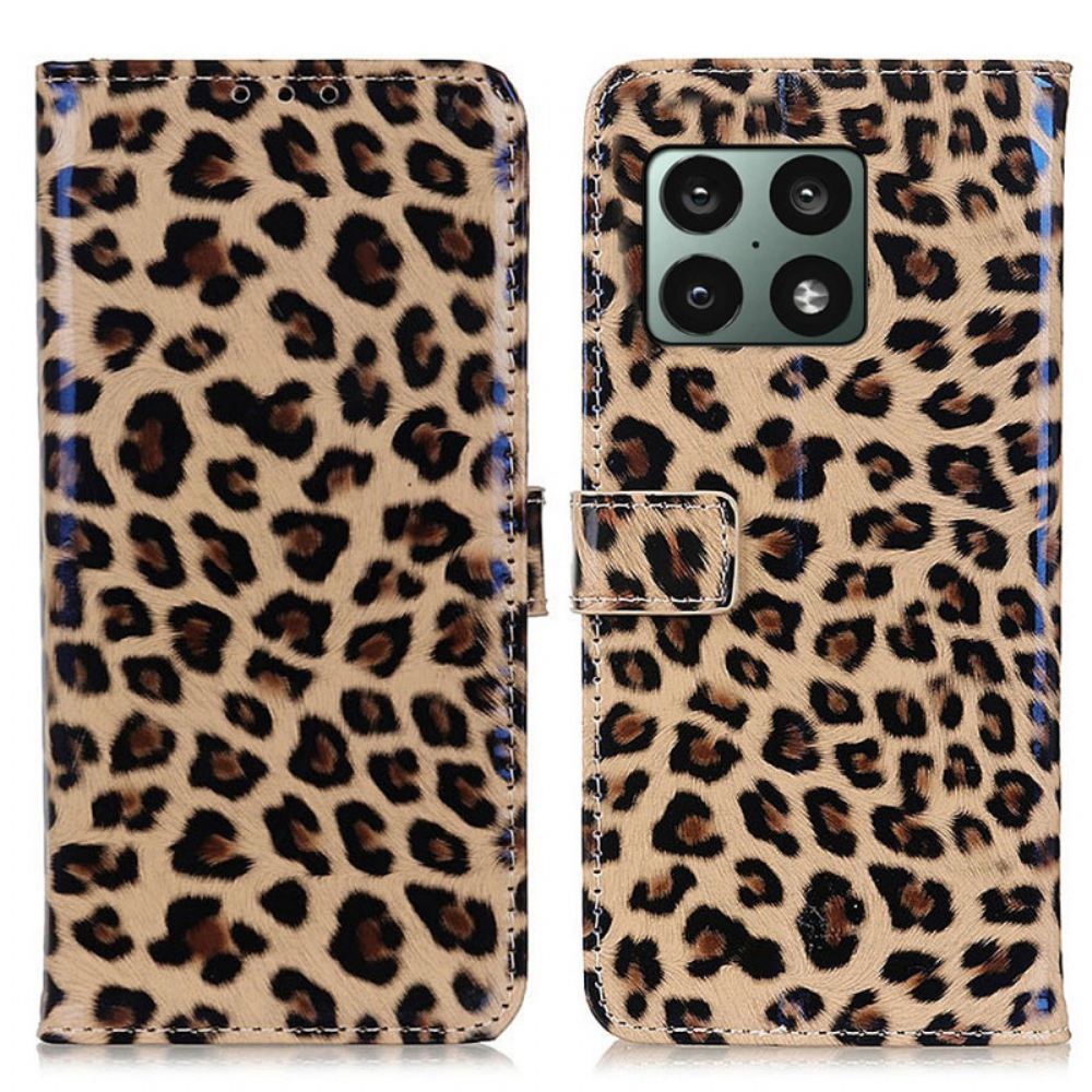 Flipové Pouzdro Na OnePlus 10 Pro 5G Obyčejný Leopard