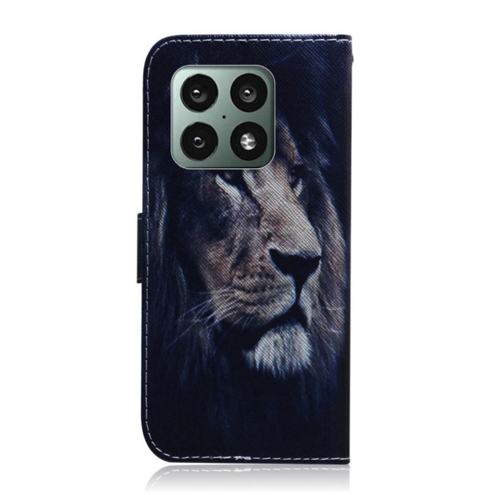 Flipové Pouzdro Na OnePlus 10 Pro 5G Snící Lev
