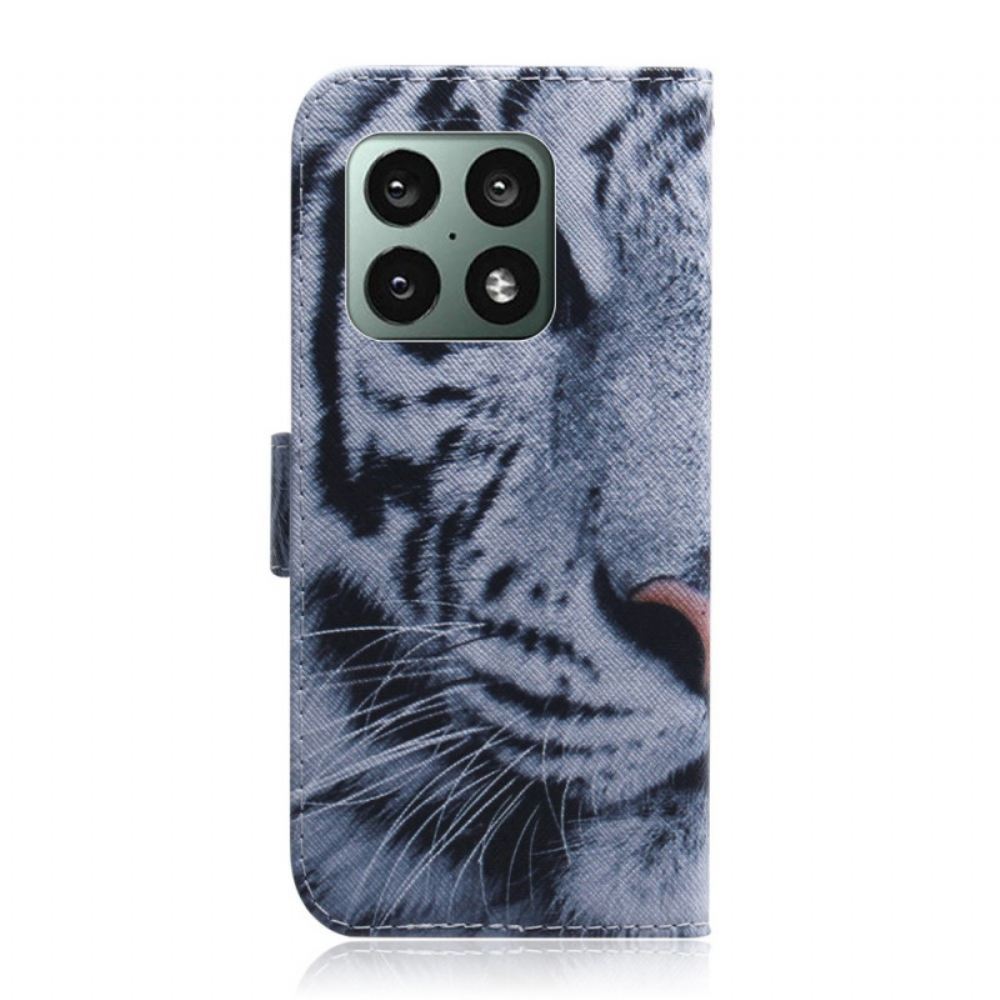 Flipové Pouzdro Na OnePlus 10 Pro 5G Tygří Obličej