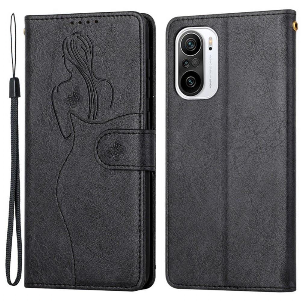 Flipové Pouzdro Na Xiaomi Mi 11i 5G / Poco F3 Silueta Z Umělé Kůže