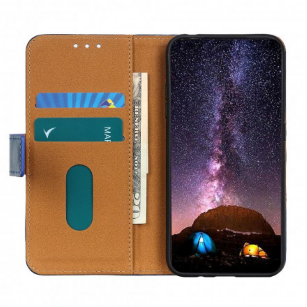 Flipové Pouzdro Na Xiaomi Mi 11i 5G / Poco F3 Tříbarevný Kožený Efekt