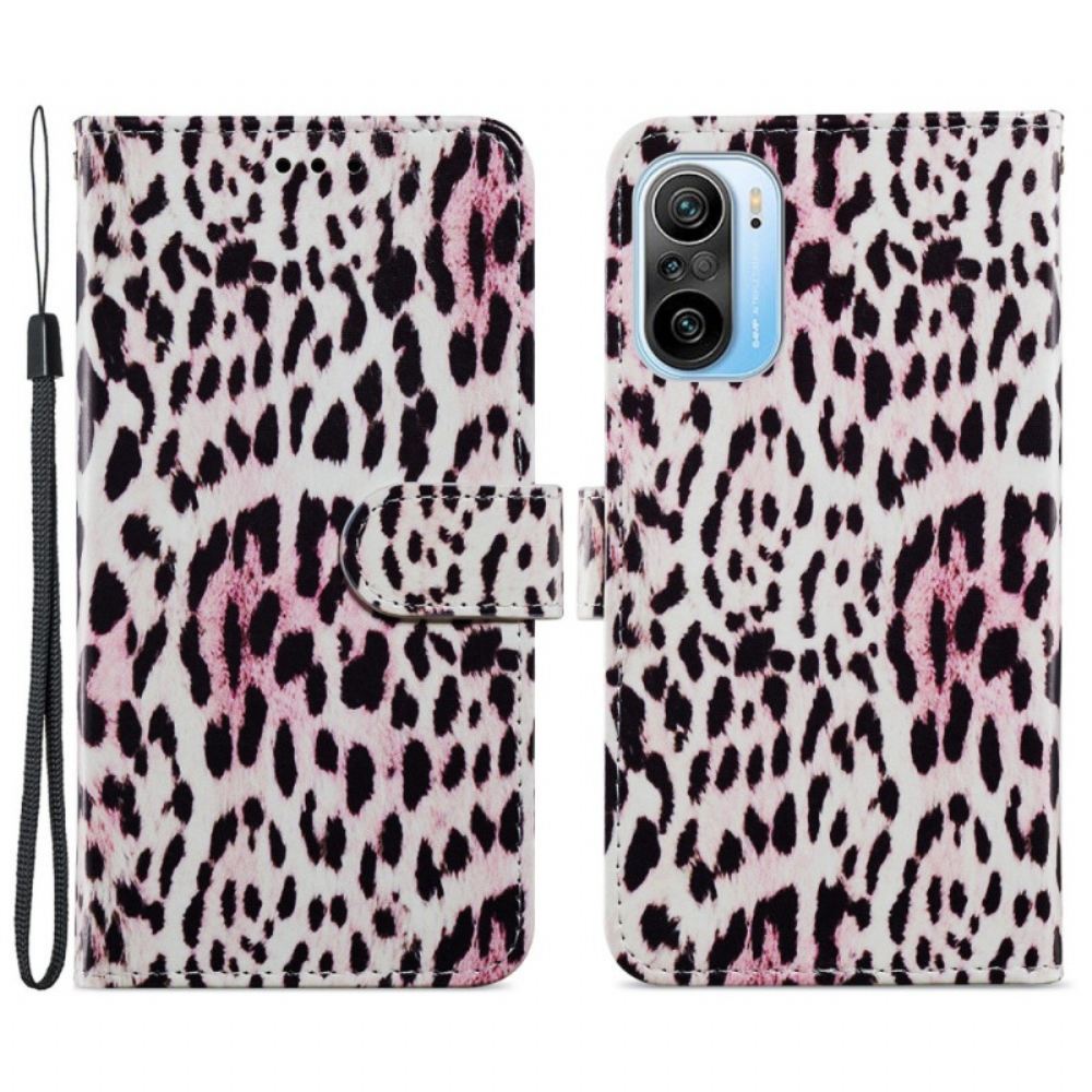 Kožené Pouzdro Na Xiaomi Mi 11i 5G / Poco F3 Leopardí Tisk