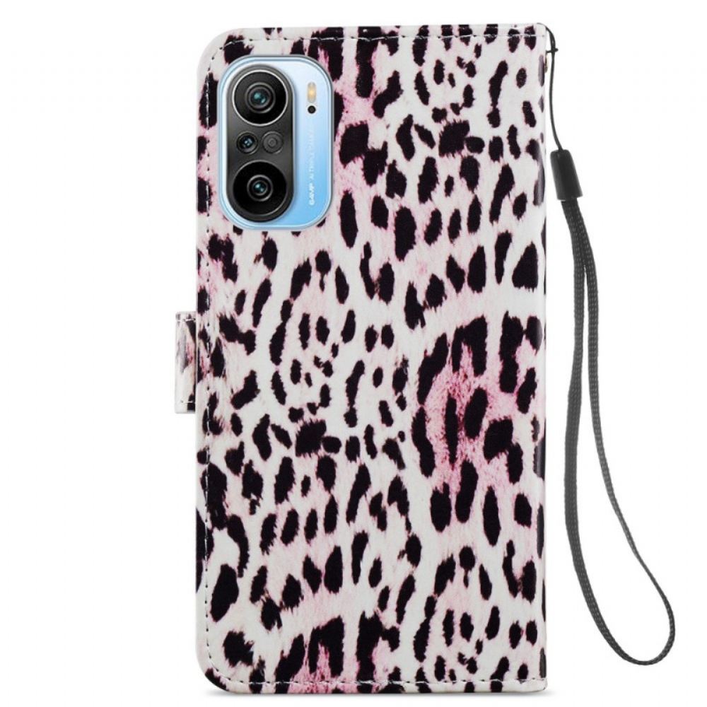 Kožené Pouzdro Na Xiaomi Mi 11i 5G / Poco F3 Leopardí Tisk