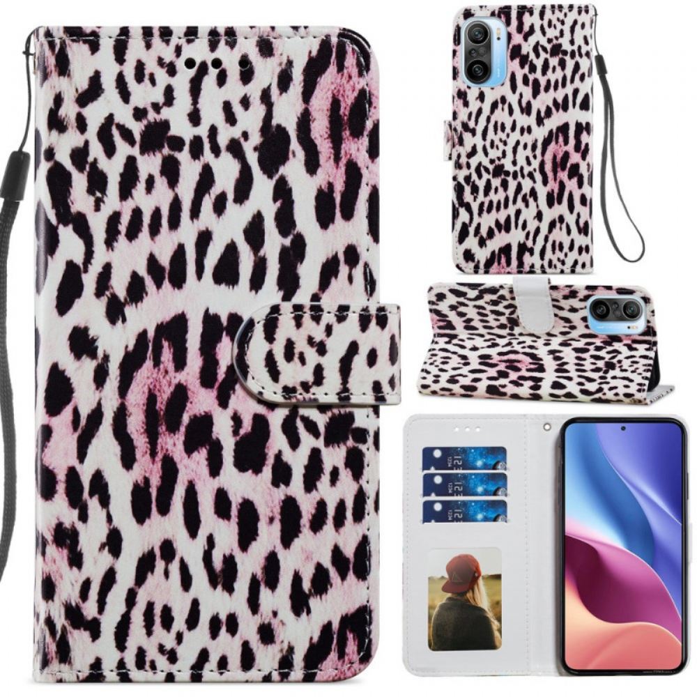 Kožené Pouzdro Na Xiaomi Mi 11i 5G / Poco F3 Leopardí Tisk