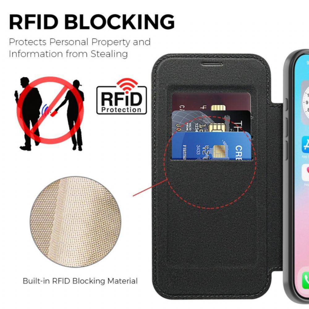 Kožené Pouzdro Folio iPhone Air Kompatibilní S Magsafe S Blokováním Rfid