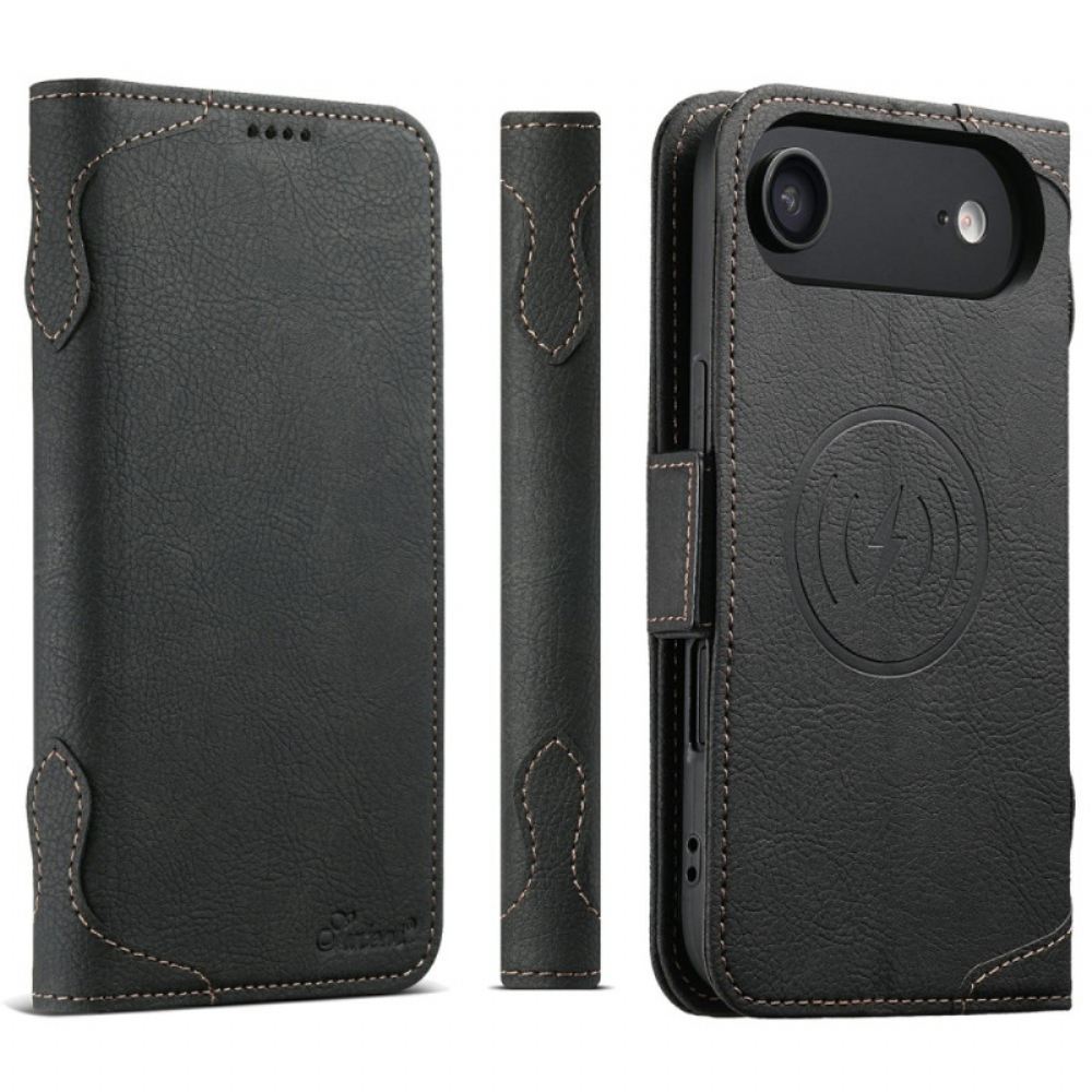 Kožené Pouzdro Folio iPhone Air Kompatibilní S Magsafe Suteni