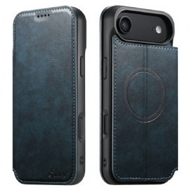 Kožené Pouzdro Folio iPhone Air Kompatibilní S Magsafe Vintage Styl