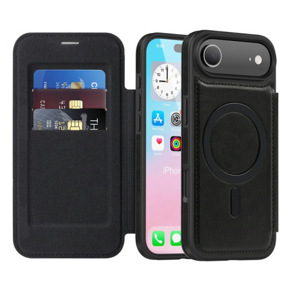 Kožené Pouzdro iPhone Air Kryty Na Mobil Kompatibilní S Magsafe A Držákem Rfid Karet