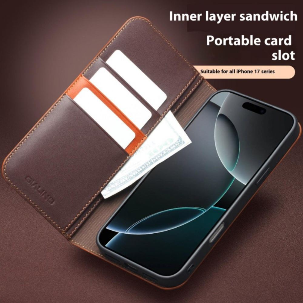 Kožené Pouzdro iPhone Air Kryty Na Mobil Qialino Kůže