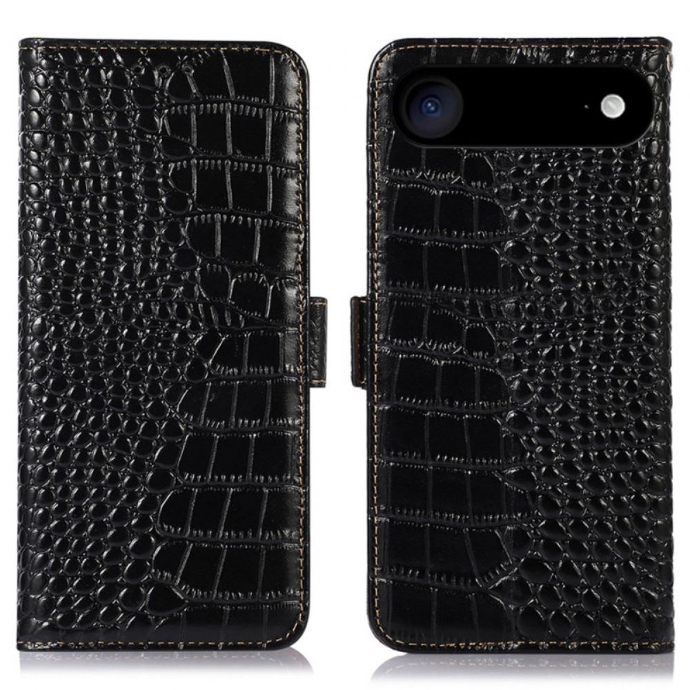 Kožený Kryt iPhone Air Krokodýlí Textura Kůže