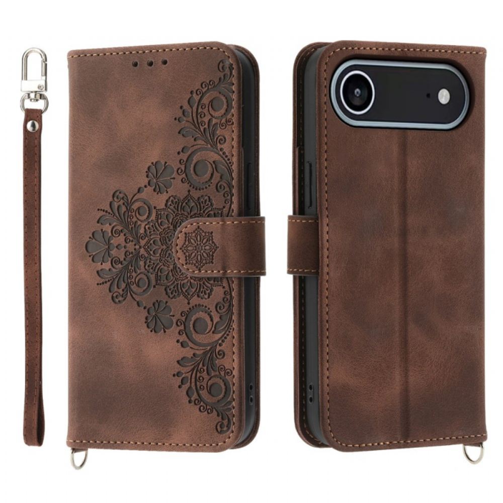 Kožený Kryt iPhone Air Květinová Krajka