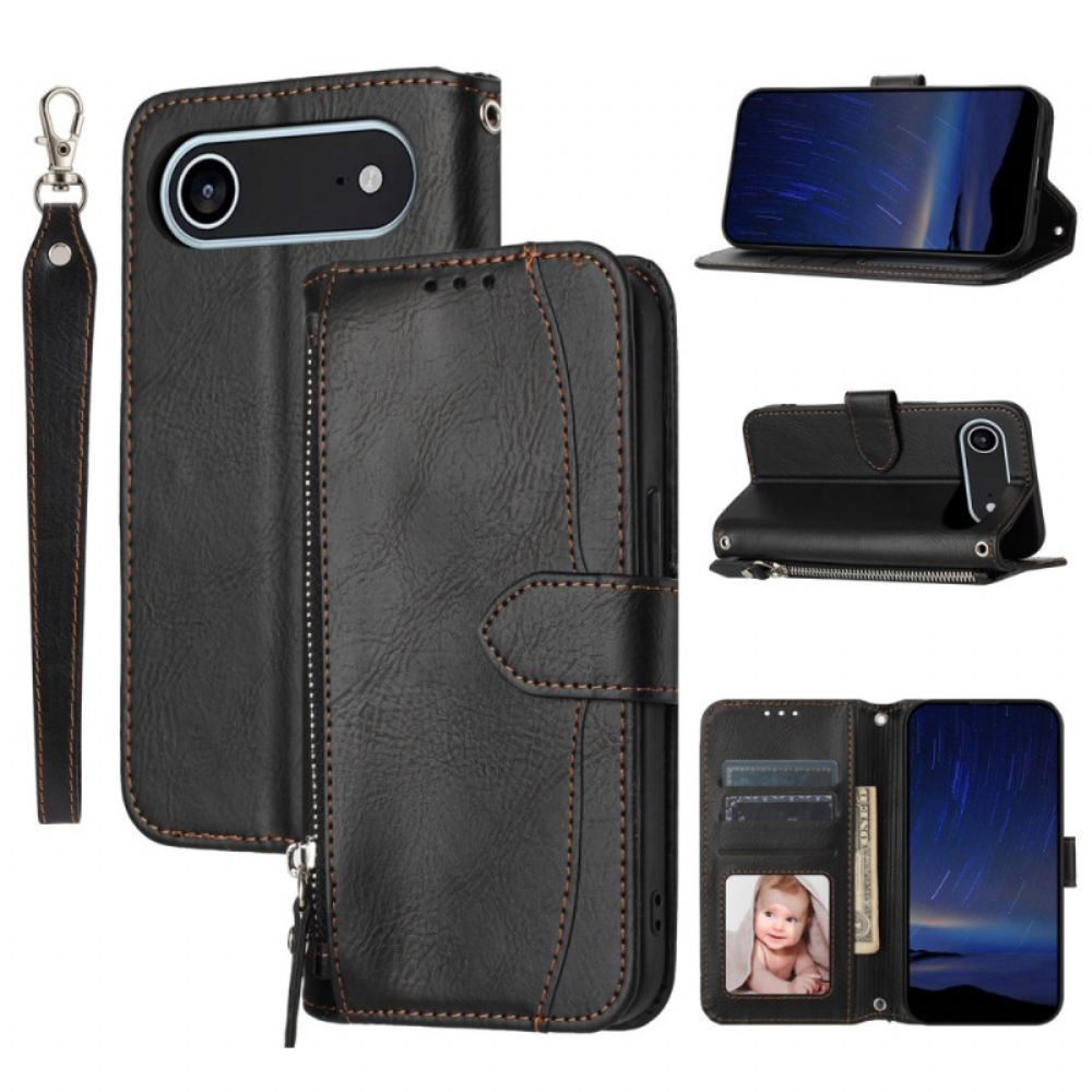 Kožený Kryt Na iPhone Air Retro Peněženka