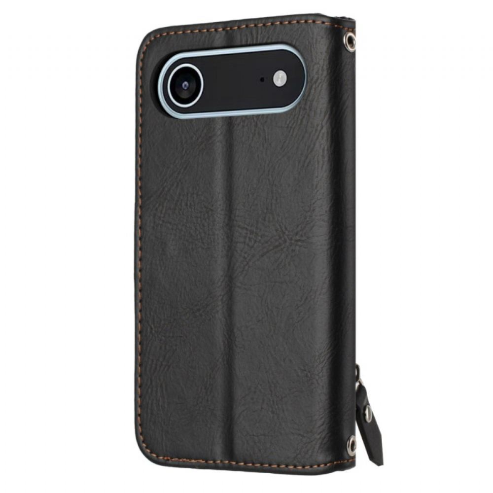 Kožený Kryt Na iPhone Air Retro Peněženka