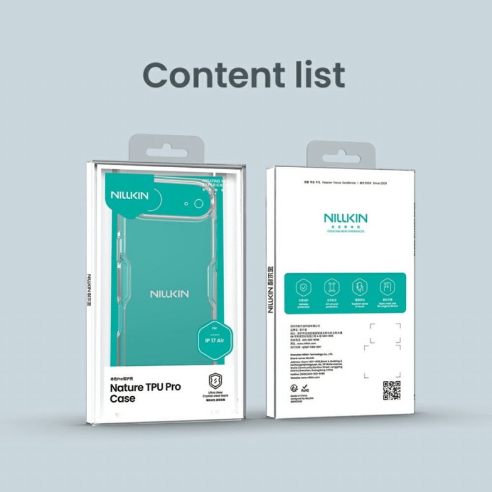 Kryt iPhone Air Čiré Sklo Nillkin Nature Pro Series
