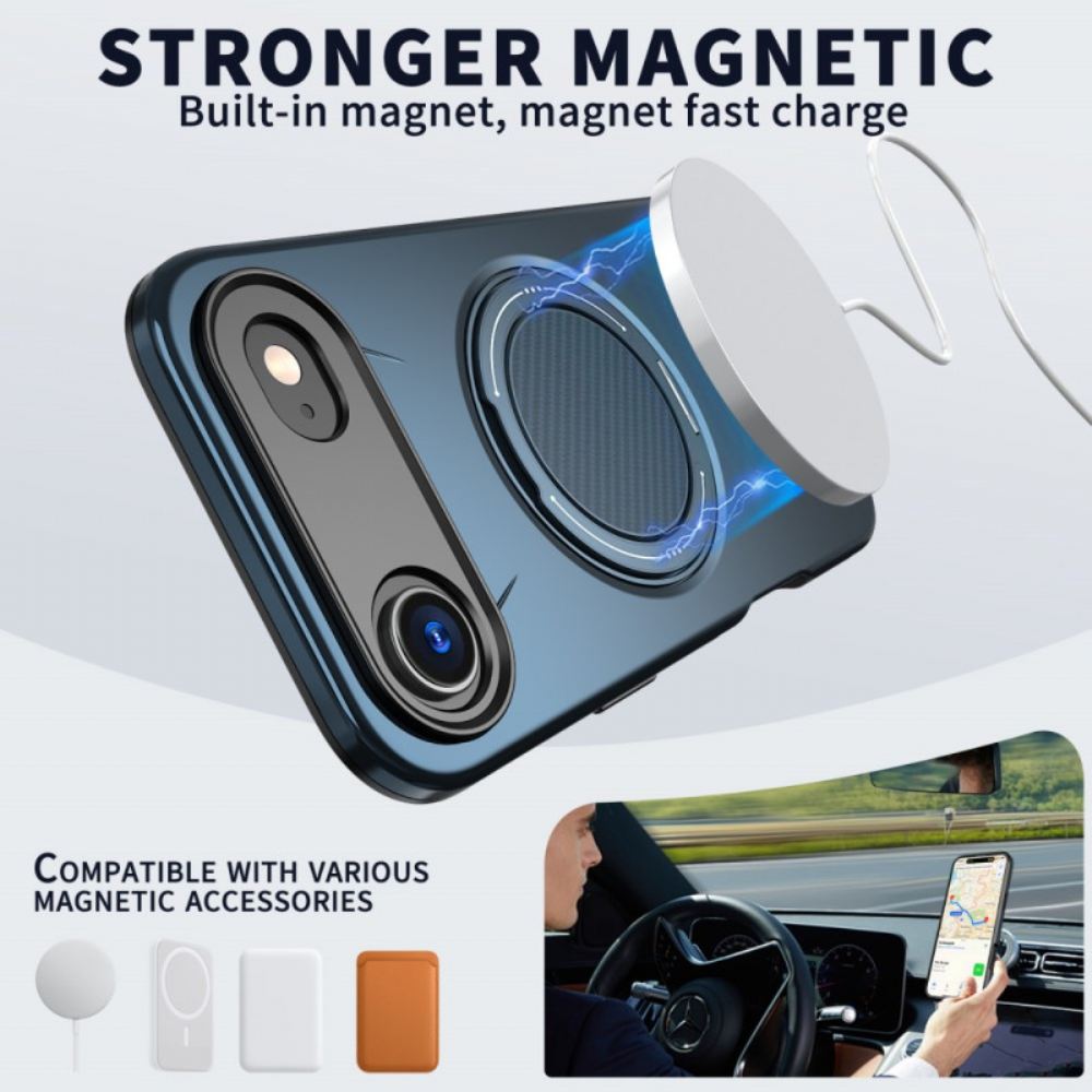 Kryt Na iPhone Air Magsafe S Otočným Držákem V Metalickém Stylu