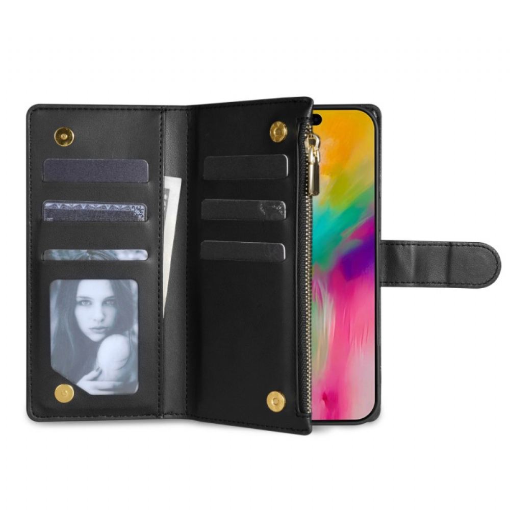 Peněženková Pouzdra iPhone Air Kryty Na Mobil Prošívaná Se Šňůrkou Na Zápěstí A Ramenním Popruhem