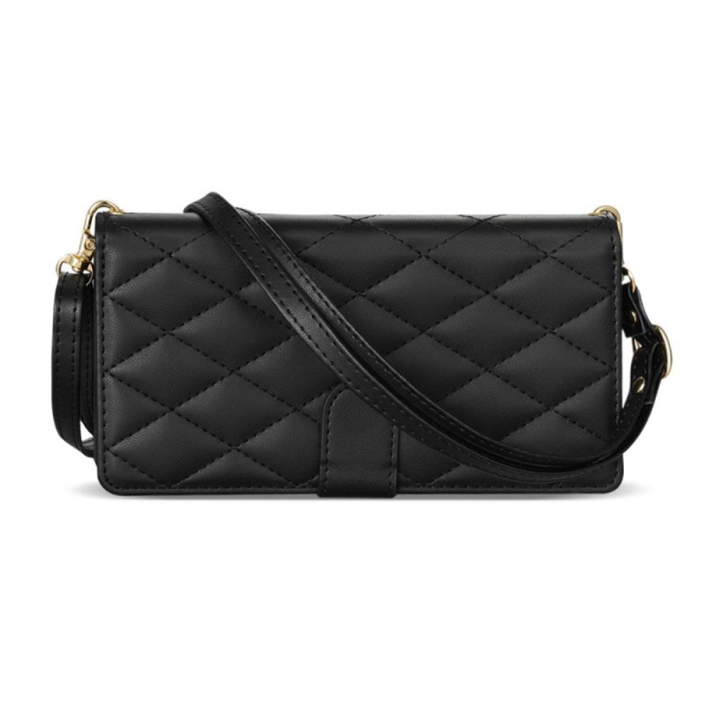 Peněženková Pouzdra iPhone Air Kryty Na Mobil Prošívaná Se Šňůrkou Na Zápěstí A Ramenním Popruhem