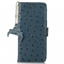 Peněženková Pouzdra iPhone Air Kryty Na Mobil Pštrosí Vzor S Rfid Blokováním