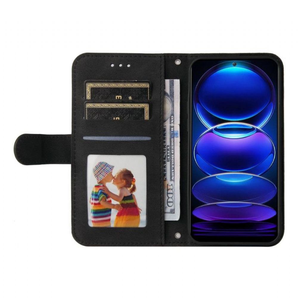 Flipové Pouzdro Na Poco X5 5G Kožené Provedení S Ozdobným Nýtem